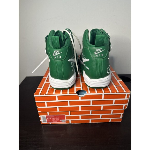 Nike Air Force 1 Mid x Off-White Shoes Pine Green DR0500-300 Men's Sizes 10.5! - Picture 4 of 8